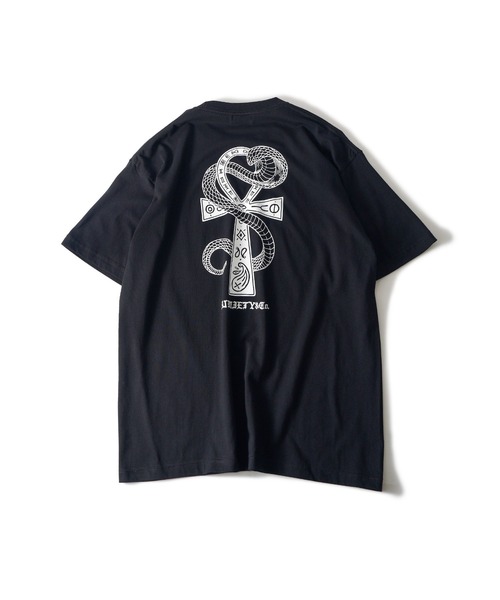 「Subciety」 半袖Tシャツ LARGE ブラック×ホワイト メンズ_画像4