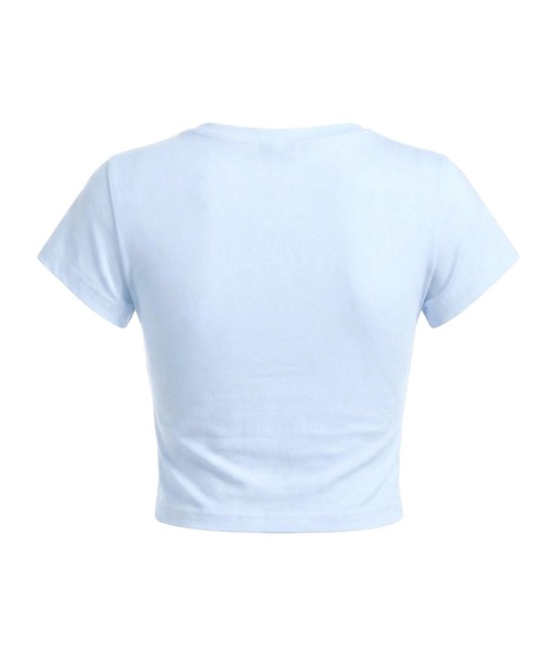 Rose Muse（ロゼミューズ） tシャツ Rhinestone logo T-shirt