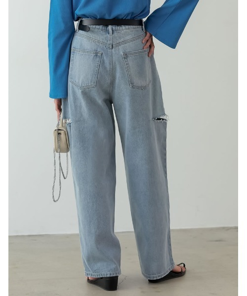 「Re:EDIT」 デニムパンツ SMALL ブルー レディース_画像6