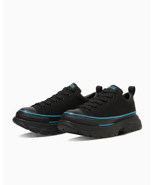 「CONVERSE ALL STAR」 ローカットスニーカー 5 ブラック×ブルー メンズ_画像2