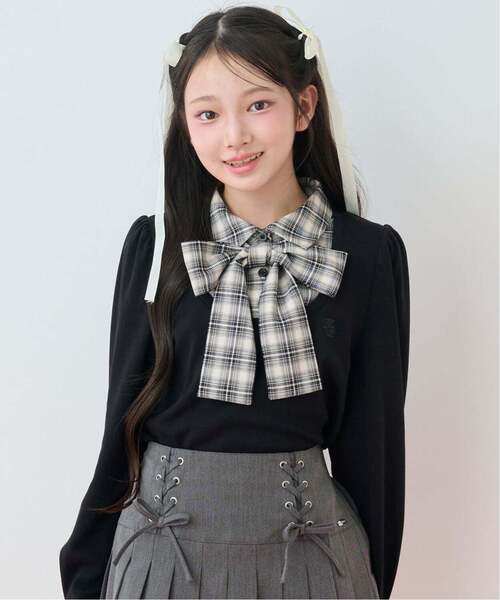 メゾピアノジュニア ボウタイ ドッキング ワンピース 160 美品 楽天