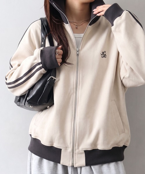 SpRay（スプレイ） コート アウター スエードポンチトラックジャケット