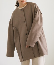 select MOCA ノーカラーコート コート 2wayフード付きルーズ