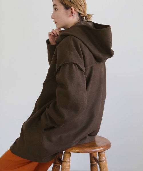 select MOCA 2way フード付きルーズコート select MOCA（セレクトモカ）の「2wayフード付きルーズコート