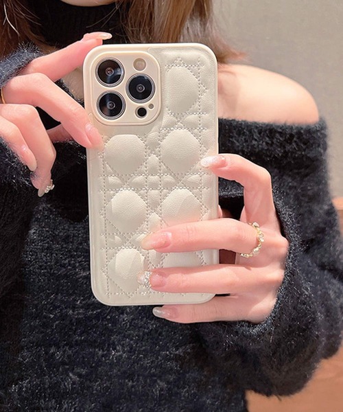 shopnikoniko スマホケース 韓国風 キルティング Iphoneケース