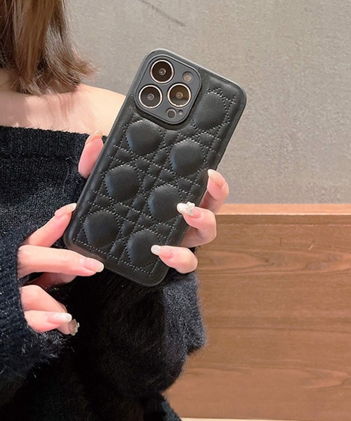 shopnikoniko スマホケース 韓国風 キルティング Iphoneケース