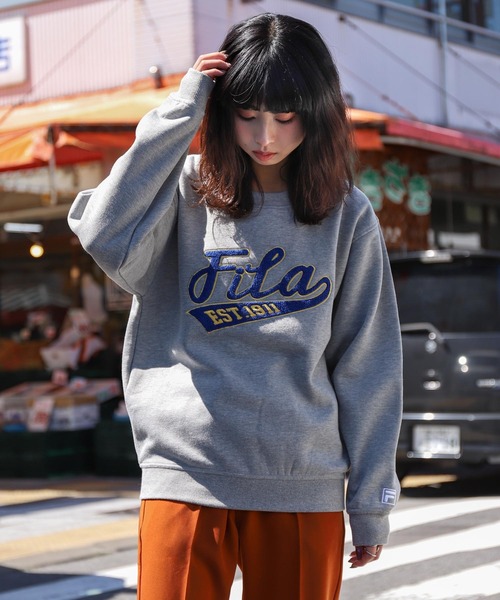 FILA（フィラ） トレーナー スウェット 「別注」 アソート ロゴ ルーズ 