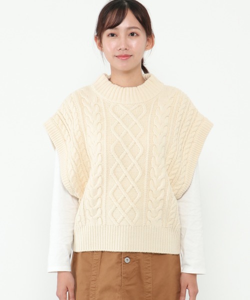 ニット セーター ケーブル2WAYニット レディース LBC ニット セーター ケーブル2WAYニット レディース : ZOZOTOWN
