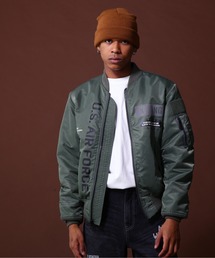 新品【アヴィレックス】REFLECT MA-1 フライトジャケット 黒 M AVIREX ma1 ma-1 REFLECT STENCIL MA-1 FLIGHT JACKET