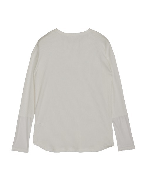 Ameri ホワイト シースルー　長袖 トップス F Ameri（アメリ） tシャツ WRIST SHEER SWITCHING TOP レディース