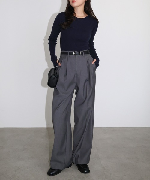 andme（アンドミー） ニット セーター 「新色追加」サムホール長袖