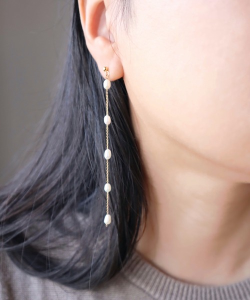 CERCA サージカルステンレス パール アレルギー対応 ピアス KAM