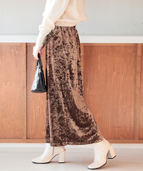 SETUP7（セットアップセブン） スカート 「SETUP7」クラッシュベロア