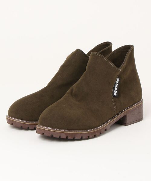Suede Ankle Boots スエード アンクルブーツ STYLEBLOCK ブーツ スエード調アンクルブーツ レディース