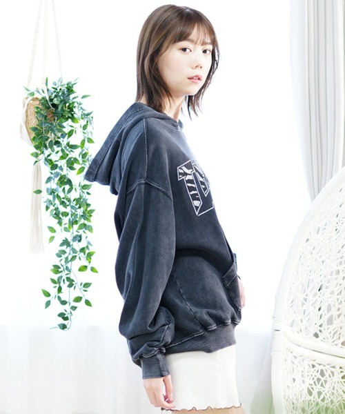 【ムラサキスポーツ限定】THRASHER スラッシャー レディース プルオーバー パーカー ドロップショルダー THML-24ASHDT01 THRASHER パーカー 「ムラサキスポーツ限定」THRASHER