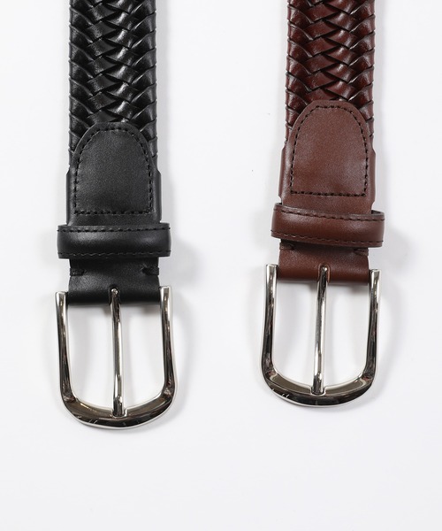 MEN'S BIGI（メンズビギ） ベルト 「DOMODOSSOLA」レザーメッシュ