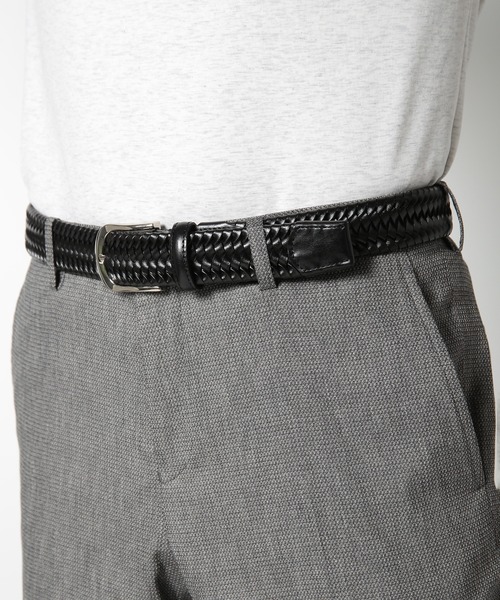 MEN'S BIGI（メンズビギ） ベルト 「DOMODOSSOLA」レザーメッシュ