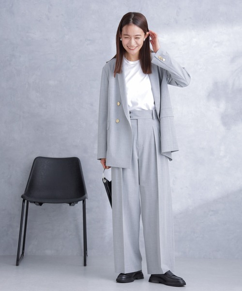 NANO universe（ナノ・ユニバース） スラックス パンツ トロストレッチ