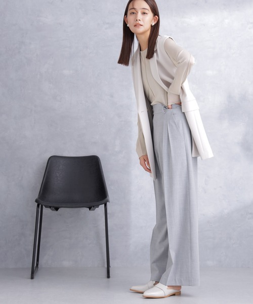 NANO universe（ナノ・ユニバース） スラックス パンツ トロストレッチ