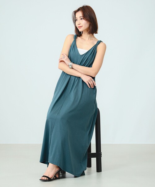 B:MING by BEAMS ビームス リネン ワンピース ロング マキシ B:MING by BEAMS（ビーミング by ビームス）ノット マキシ