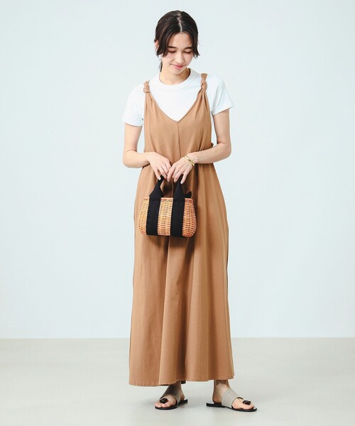 B:MING by BEAMS ビームス リネン ワンピース ロング マキシ B:MING by BEAMS（ビーミング by ビームス）ノット マキシ