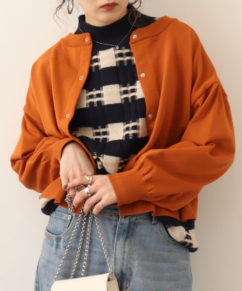 ニット セーター chiaro 配色ハイネックニット レディース chiaro ニット セーター 配色ハイネックニット レディース