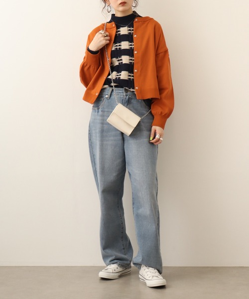 ニット セーター chiaro 配色ハイネックニット レディース chiaro ニット セーター 配色ハイネックニット レディース