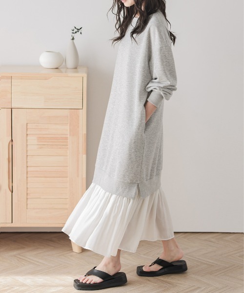 La-gemme ワンピース ドッキングスウェットワンピース