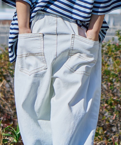 パンツ メンズ グラデーションカラー ワイドレッグ ストレート SINSS ジーンズ Wide straight gradation denim / ワイド