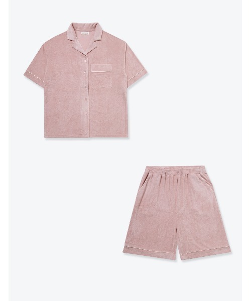 sleepy sleepy パイピングパイルパジャマ 未使用品 Sサイズグレー sleepy sleepy パイピングパイルパジャマ 未使用品 Sサイズ