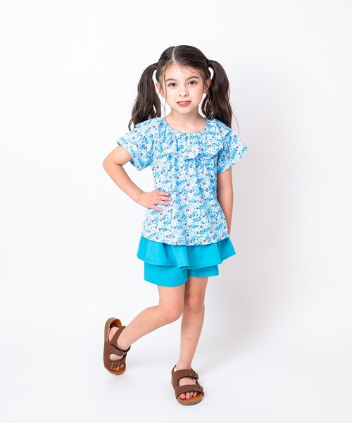 MARNI 花柄フリル半袖Tシャツ 花柄 半袖Tシャツ ＜撫子と松葉/淡桃＞ | 京友禅アロハシャツ【Pagong