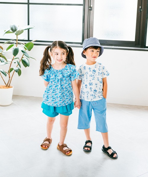 MARNI 花柄フリル半袖Tシャツ moujonjon（ムージョンジョン） tシャツ 花柄プリントフリル半袖T
