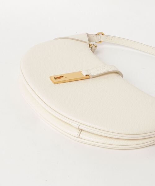 【Lauren Ralph Lauren】本革 レザーショルダーバッグ ホワイト NWT Lauren Ralph Lauren Carrie Pebble Leather Crossbody Bag Cream
