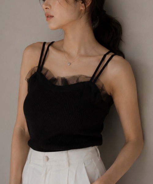 United store キャミソール フリルツキキャミトップ : ZOZOTOWN Yahoo