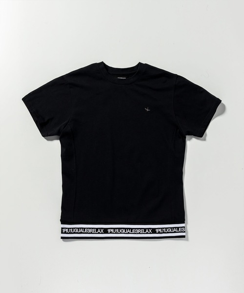 人気ブランド■1PIU1UGUALE3 RELAX■裾ロゴ半袖Tシャツ 白 黒 1PIU1UGUALE3 RELAX 裾ロゴ半袖Tシャツ | ウノピゥウノウグァー