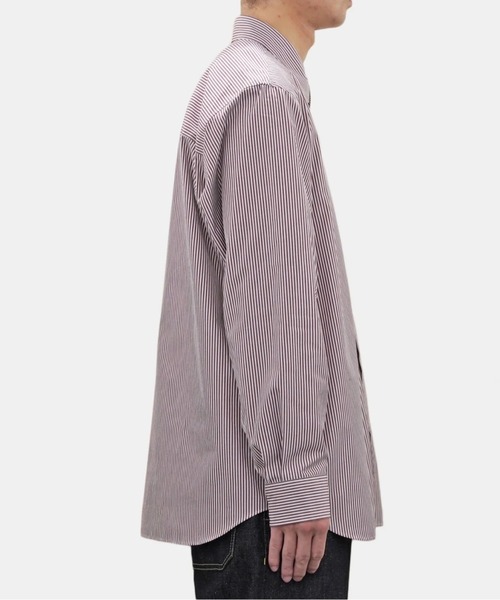コ*ミ様 ATON エイトン Giza Stripe Standard Shir ATON エイトン】 GIZA STRIPE STANDARD SHIRT - SAX STRIPE