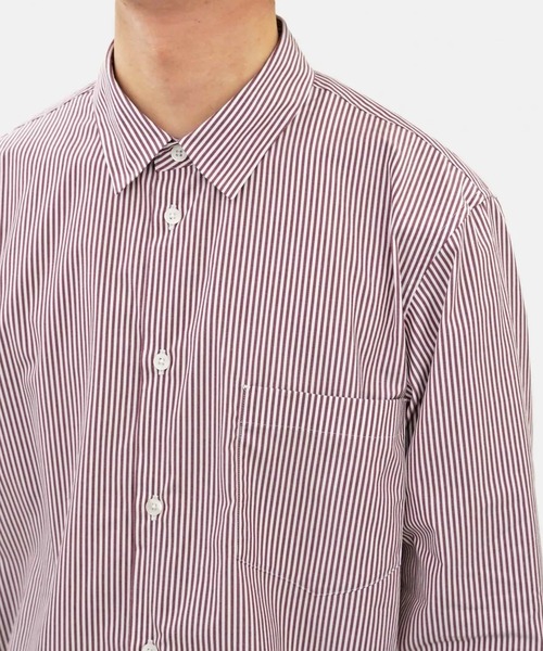ATON（エイトン） シャツ GIZA STRIPE STANDARD SHIRT メンズ