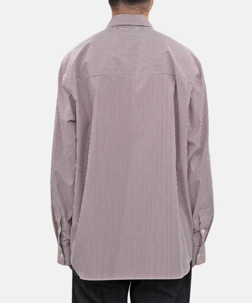 ATON（エイトン） シャツ GIZA STRIPE STANDARD SHIRT メンズ