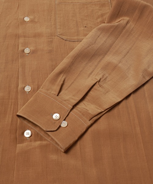 JieDa（ジエダ） シャツ RAYON WOOL OPEN COLLAR SHIRT メンズ 