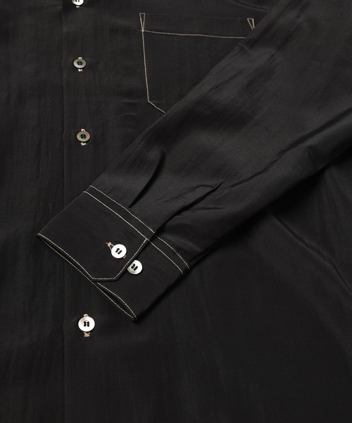 JieDa（ジエダ） シャツ RAYON WOOL OPEN COLLAR SHIRT メンズ