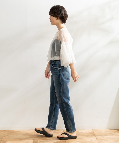 ヘルシーデニム Cacao ペグトップパンツ インディゴ 22サイズ Healthy denim ジーンズ デニム デニムパンツ Cacao ペグトップ