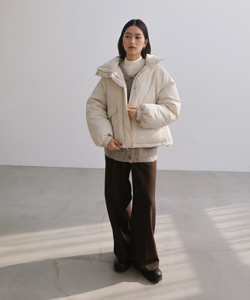 andme（アンドミー） ダウンコート ダウンジャケット ダブルポケット