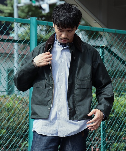 Barbour バブアー SPEYスペイ ショートブルゾン S グリーン SPEY / スペイ】ナイロン ショートレングス ブルゾン｜ノン