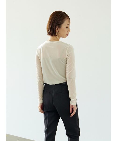 tシャツ シアートリコットベロアロンT「低身長・小柄女性」 レディース STRATA tシャツ シアートリコットベロアロンT「低身長・小柄女性