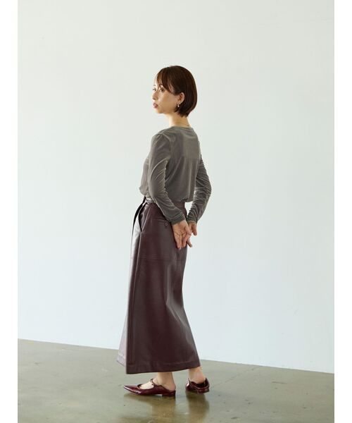 STRATA tシャツ シアートリコットベロアロンT「低身長・小柄女性