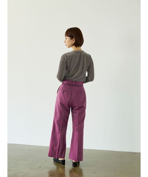 STRATA tシャツ シアートリコットベロアロンT「低身長・小柄女性