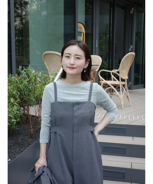 STRATA tシャツ シアートリコットベロアロンT「低身長・小柄女性