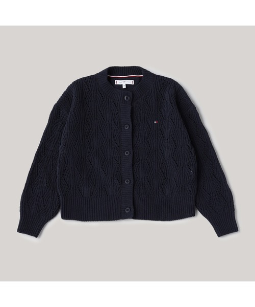 TOMMY HILFIGER カーディガン GIRLS シュニールカーディガン