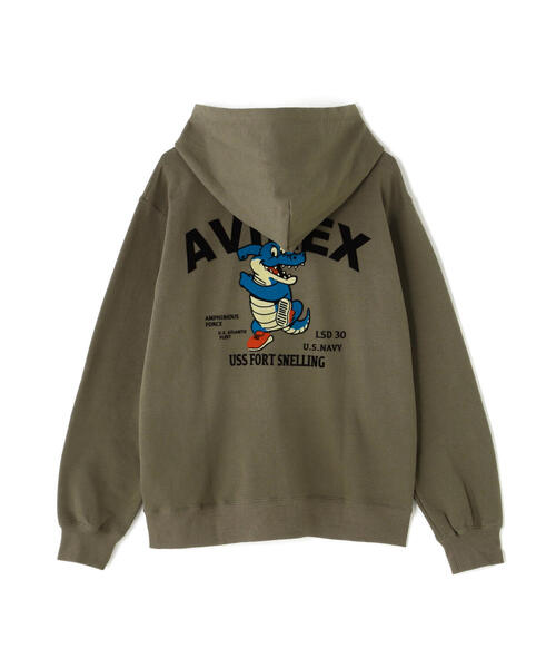 AVIREX パーカー 「WEB＆DEPOT限定」USS FORT SNELLING ZIPUP
