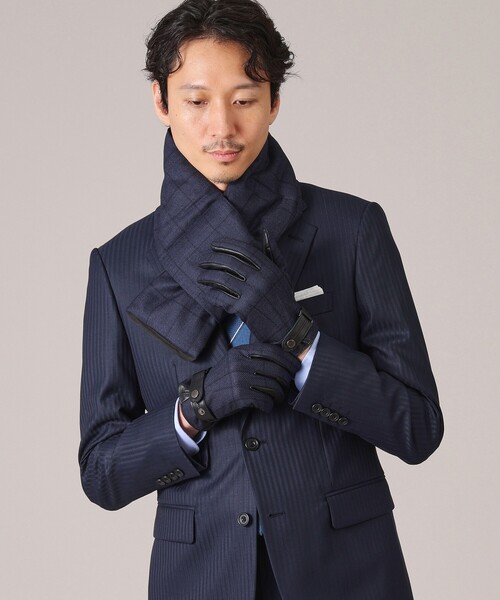 新品【TAKEO KIKUCHI】手袋＆マフラーBOXセット　定価16500円 TAKEO KIKUCHI 「BOXセット」ダウンマフラー＆グローブ